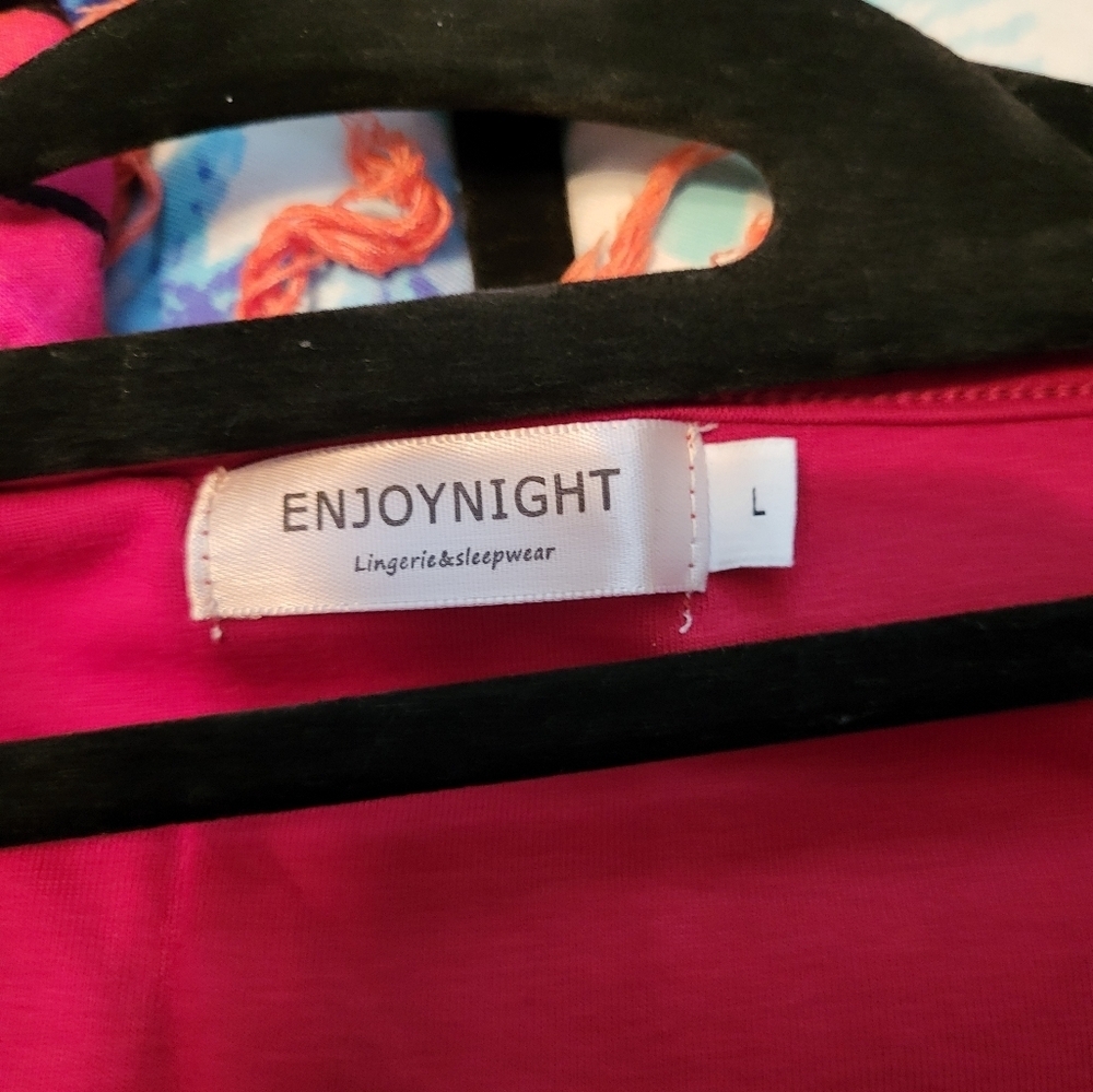 EnjoyNight Women's Cotton Tank Top Pajama Set, Super Soft!, Large, Never Worn - Picture 3 of 6
